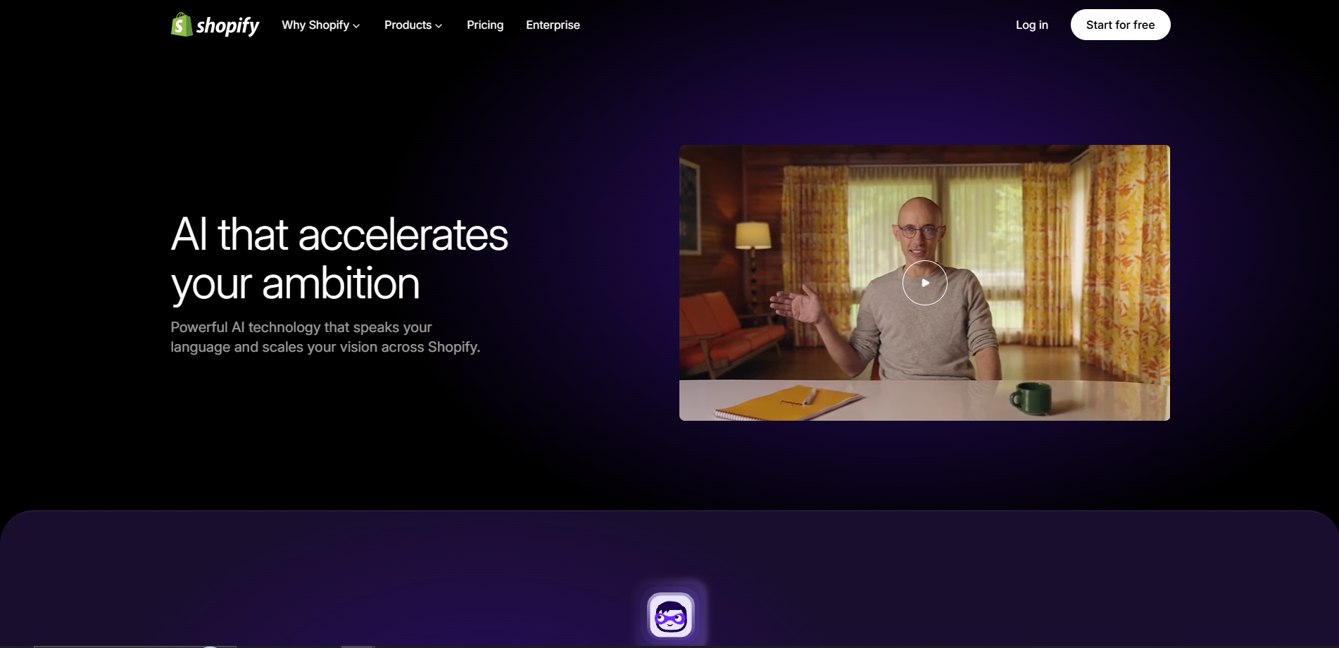 Shopify Magic homepage — built-in AI tools for Shopify merchants